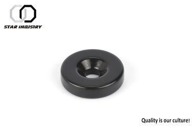 High Precision Micro Countersunk Ring Magnet Black Epoxy Coated For Watch Mobile