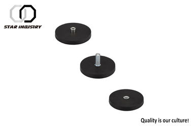 Anti-Scratch Super Strong Neodymium Round Rubber Coated Magnet D66 D88 For Stand In All Field Of Mounting / Lighting