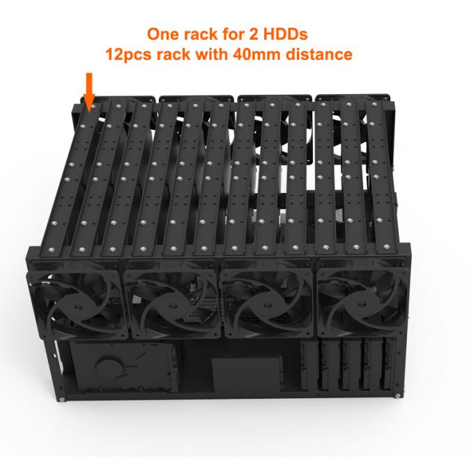 Easy Mining Rig Newest 24 HDDs Mining Rig Frame Open Air Chia Coin Mining Machine Easy ...