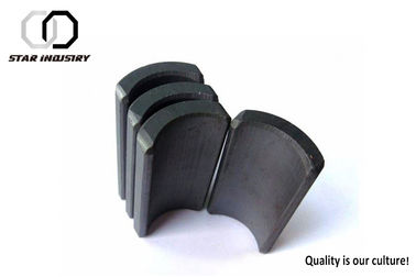 Black Hard Ferrite Magnets , Ferrite Arc Magnet For Industrial Motors