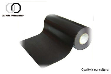 Adhesive Isotropic Rubber Magnet Black Color Durable With Printable PVC