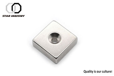 High Temp Neodymium Magnet With Screw Hole Block Square Shape F10*10*5mm
