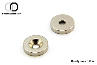 D25.4 × 6.35mm N40 Countersunk Disc Magnets With 5mm Hole High Reliability