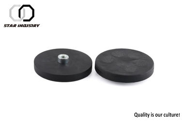 Black Rubber Coated Neodymium Magnets For Flexible Magnetic Flashlight