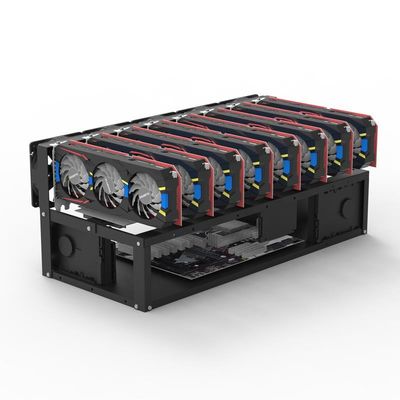 Hot Selling Bitcoin Mining 8 gpu Mining Rig Ethereum Miners Support 8 Graphic Card Gpu Mining Machine