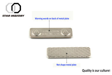 No MOQ Premium Strong name badge magnets , magnetic name badge holders , Popula Custom Logo Printing Available