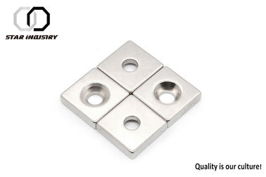 High Temp Neodymium Magnet With Screw Hole Block Square Shape F10*10*5mm