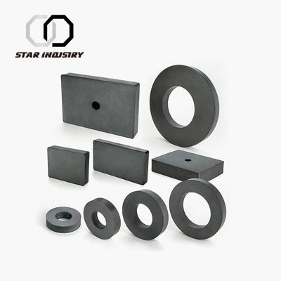 Y30BH Fe2O3 SrO Ferrite ring Speaker Magnet Parts for sale , Block Magnets Mechanical Equipment